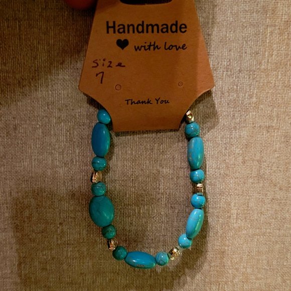 Hand Crafted Turquoise Bracelet - Picture 1 of 6